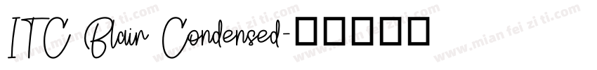 ITC Blair Condensed字体转换